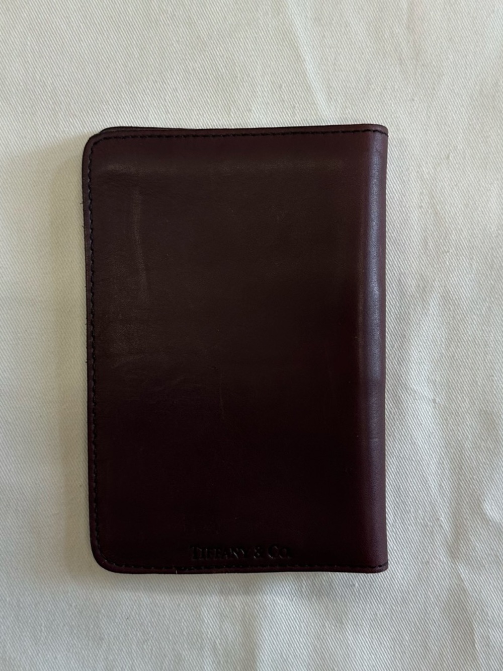 Burgundy Leather Passport Wallet - Picture 3 of 5